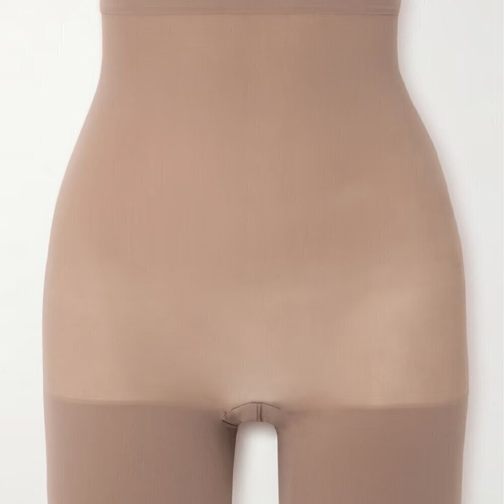 NEW!! SKIMS Sheer Seamless Smooth High-Waisted Thigh Shorts Jasper Size 4X